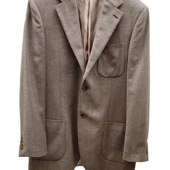 Matarazzi Uomo Venezia Brown Wool/Cashmere Blazer Size 52 - Picture 2 of 14
